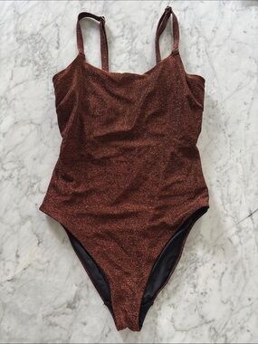 Bravissimo Sparkly Copper One-Piece Swimsuit - 30FF